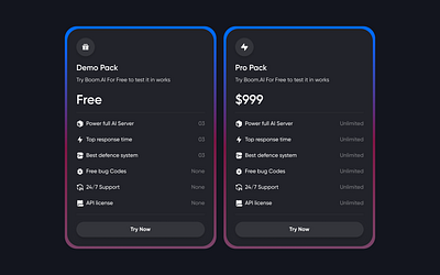 Pricing Plan card component home screen minimal app plan pricing ui ux