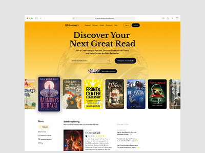 Books discovery platform 📚 books discover dribbble freelance revamp ui ui design ux web design