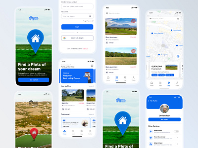 Find Lands Poots near you Mobile app design abstract logo app design clean ui branding design graphic design illustration logo ui ux