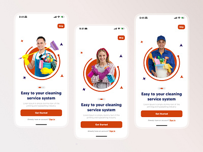 Onboarding Mobile Screen for Book Online Service V1 abstract logo app design clean ui branding design graphic design illustration logo ui ux