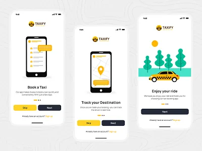 Cab Booking - Onboarding mobile screen abstract logo app design clean ui branding design logo ui ux