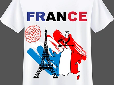 Chic & Stylish France-Themed T-Shirt Design animation creative design custom apparel eiffel tower france inspired france t shirt french culture french fashion french flag french style graphic design graphic tee modern t shirt design motion graphics paris style parisian design streetwear trendy clothing