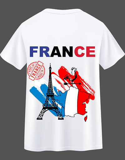 Chic & Stylish France-Themed T-Shirt Design animation creative design custom apparel eiffel tower france inspired france t shirt french culture french fashion french flag french style graphic design graphic tee modern t shirt design motion graphics paris style parisian design streetwear trendy clothing