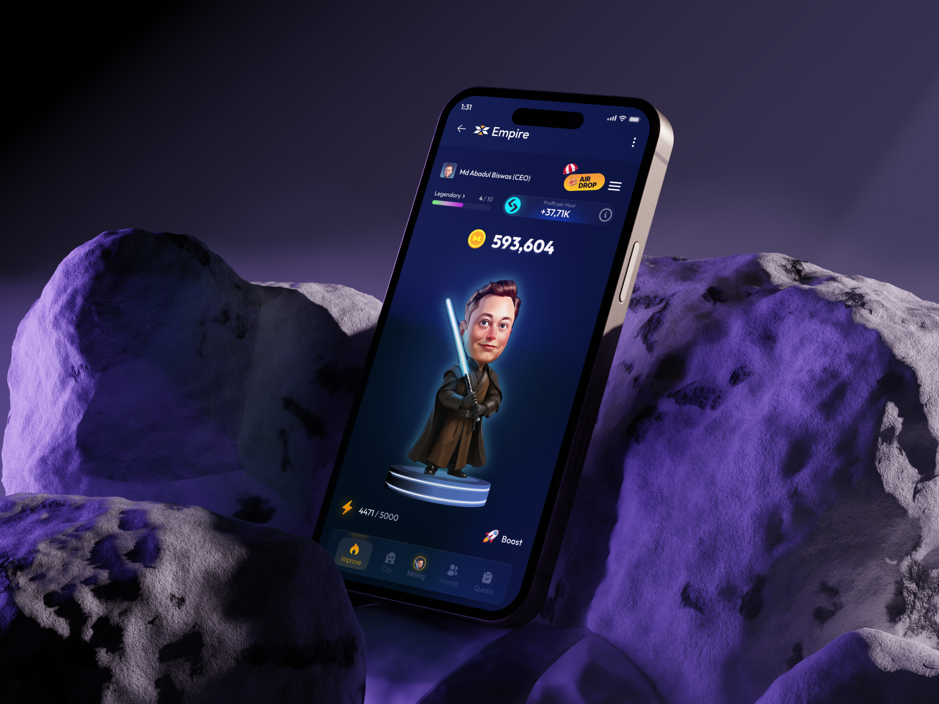 Empire-Telegram Clicker mining app by Md Abadul Biswas on Dribbble