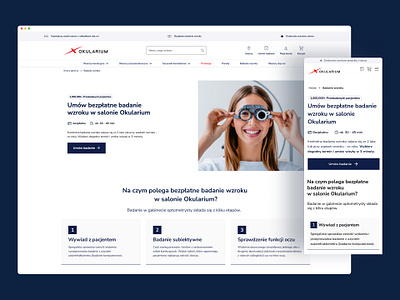 okularium.pl - Landing Page landing page marketing mobileweb web design