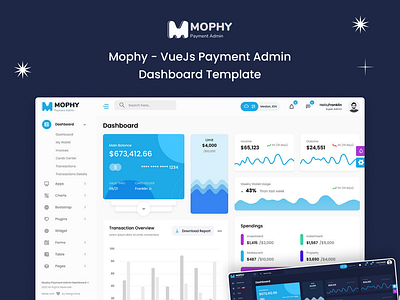 Mophy - VueJs Payment Admin Dashboard Template 3d animation branding creative design graphic design illustration logo motion graphics product design template ui ui design uiux user experience user interface ux design web web design website