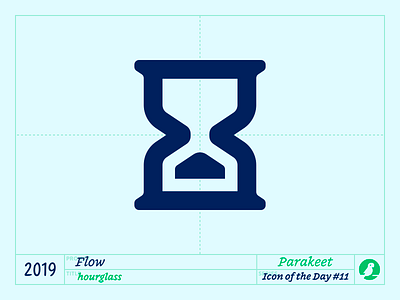 Icon of the Day #11 app design glyph hourglass icon icons ios serif shape symbol time typographic ui waiting