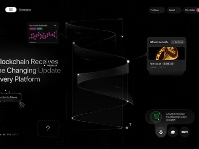 Blockchain Landing Page bank banking crypto landing cryptocurrency defi finance fintech landing page nft platform token ui ux wallet web design inspiration web3 webdesign
