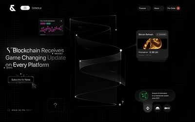 Blockchain Landing Page bank banking crypto landing cryptocurrency defi finance fintech landing page nft platform token ui ux wallet web design inspiration web3 webdesign