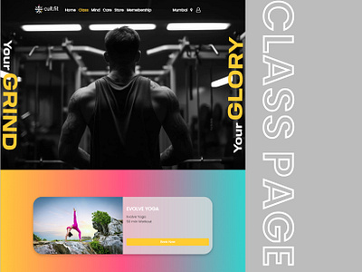 Cultfit Website Redesign (College Project) frontend prototype ui ux webdesign weblayout