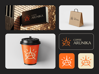 Coffee Arunika logo logo folio visual identity