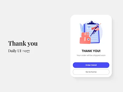 Thank You - Daily UI #077 card daily ui figma message modal thank you ui ui design ui element uiux uiux design