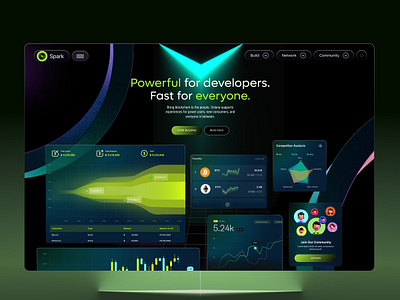 Blockchain Platform Landing Page blockchain crypto defi finance fintech landing page saas token trading ui design ux web web design web3 website