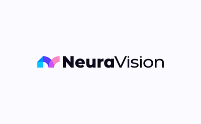 NeuraVision Logo - AI Tech Startup logo design minimalistic logo mixed colors modern logo startup logo tech company logo