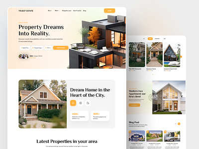 Real Estate Website Design app dashboard design homepage landing page design real estate landing page design real estate website design ui ui design user experience design ux ux design website website design website ui design