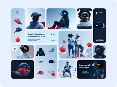 Apple x Nike: 3D Character Design for VR Experience 3d 3d character apple banner branding character creedz design nike social ui vr