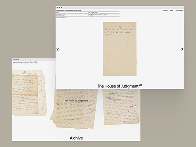 Manuscripts & Letters of Oscar Wilde. Website ui