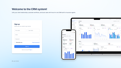 Sign up - Letit UI concept blue concept crm form fill log in register sign in sign up system ui ui concept