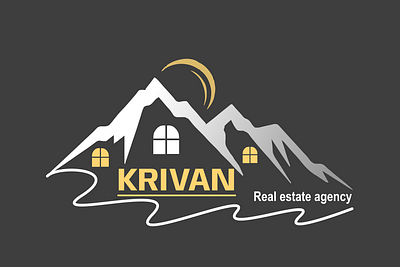 Krivan real estate agency branding graphic design logo real estate slovakia