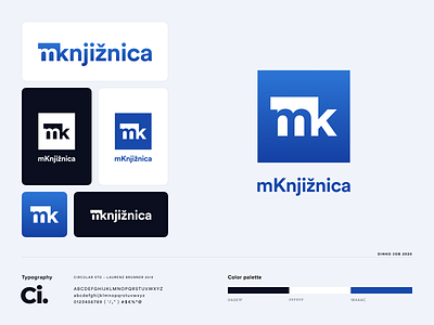 mKnjižnica Logo branding client work company logo