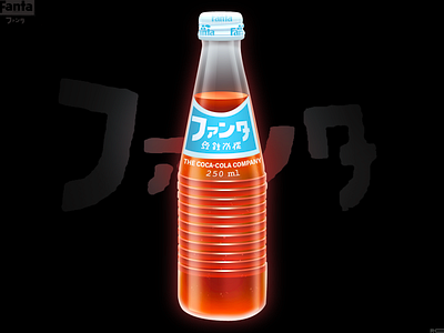 Fanta 🟠🔵 branding culture design icon illustration japan neon packaging pop retro soda style