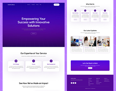 Acedmy Leading Page/ UI Design acedmy leading page ui design web design