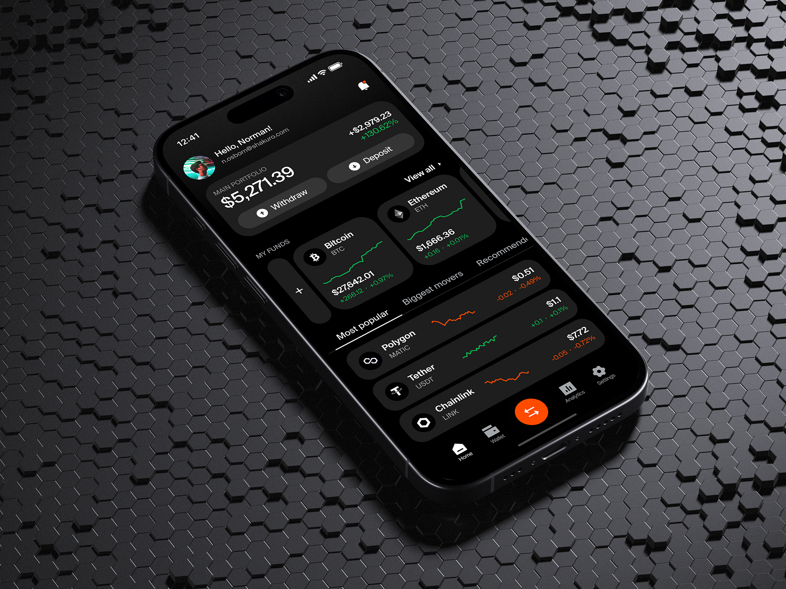 Mobile App for Crypto Wallet Management branding design figma game app design logo mobile app design ui user interface design ux