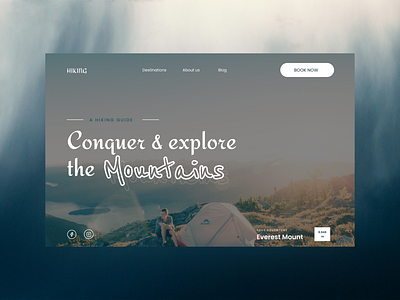 Hiking & Camping - Landing page colorful design hiking landing page ux web design website