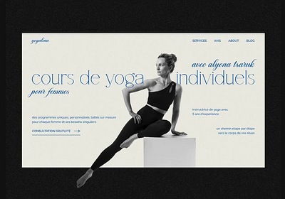 Yoga Coach Website | Hero Section design variations first screen font exploration greyscale hero section landing page mindfulness minimalism monochrome sepia typography ui ui design ux design uxui web design website design wellness yoga