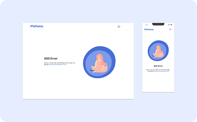 Error page illustration and UI for a women's health app app branding graphic design illustration ui ux