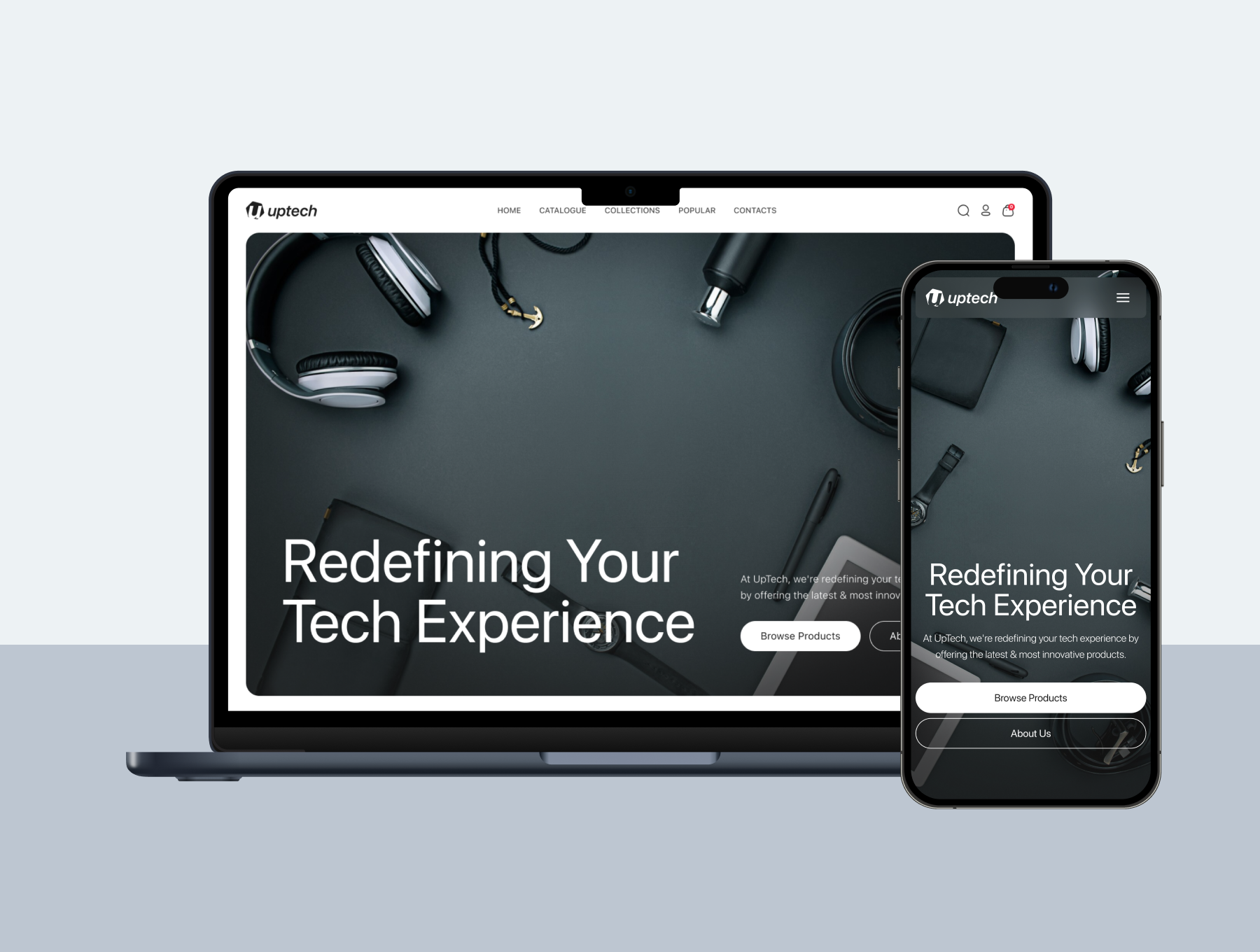 Uptech - Ecommerce Website dashboard design design figma logo modern design typography ui ui ux design ux website design