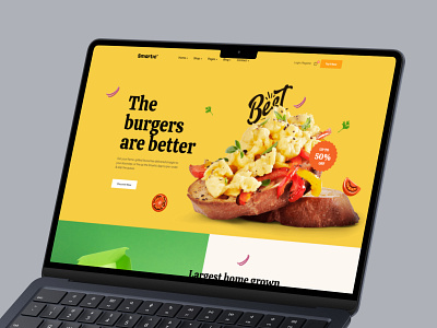 Burger Header Design burger header design burger hero design burger landing page burger website burger website design landing page design restaurants design restaurants header design restaurants landing page restaurants website restaurants website design ui design web page web ui website design