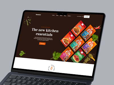 Kitchen Essentials Header Design kitchen essentials header design landing page design ui design web ui website design