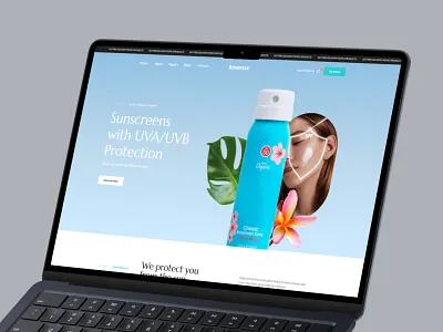 Sunscreen Header Design landing page design sunscreen sunscreen landing page sunscreen landing page design sunscreen ui kit sunscreen web sunscreen web design sunscreen website design ui design web ui website design