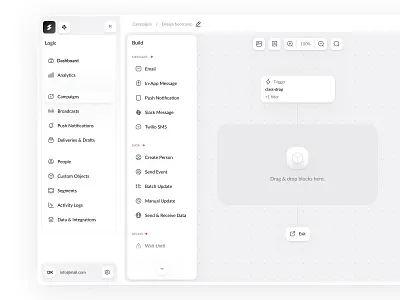 Workflow - Dashboard app automation b2b builder components dashboard elements product design saas ui ux web workflow
