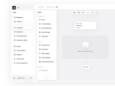 Workflow - Dashboard app automation b2b builder components dashboard elements product design saas ui ux web workflow