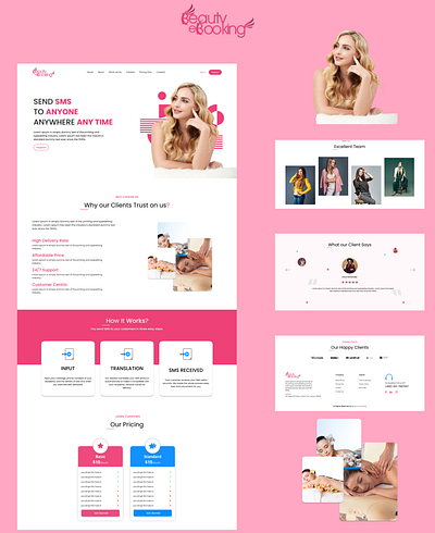 Beauty Booking Website beauty website makeup website ui ui design ui ux ui ux design ux ux design web web design website website design