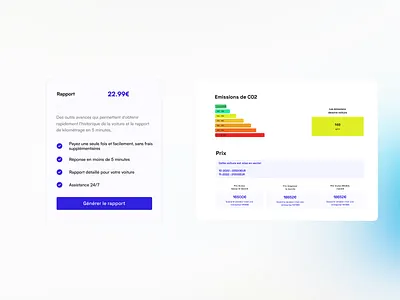 Car History and CO2 Emissions - Card components