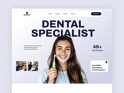 Modern Dental Website Design 3d branding dental clinic dental website dentist branding dentist design dentist uxui dentist web design graphic design healthcare website logo mobile app design modern ui responsive design techwitpro ui uiux user friendly design web design website design