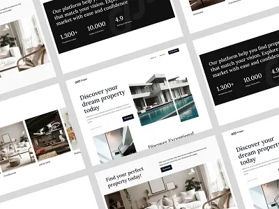 Minimalist Property Finder Exploration clean design elegant landing page minimal minimalist minimalist design minimalist elegant negative space property clean property finder property landing page simple design landing page simple design website simple website design ui uiux uiuxdesigner ux