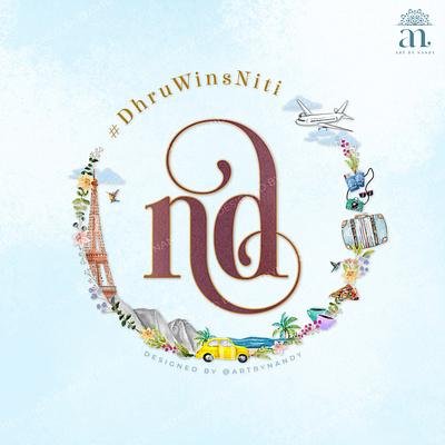 N + D MONOGRAM WITH CUSTOMISED CREST artbynandy branding custom work customized monogram graphic design illustration indian wedding logo logo design monogram monogram design monogram everything monogram ideas travel logo vector wedding identity wedding logo wedding monogram wedding season wedding suite design