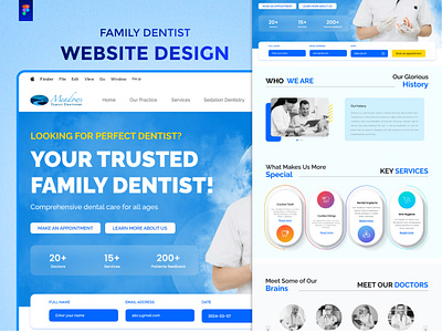 DENTIST WEBSITE DESIGN CASE STUDY. app design app ui apps design branding hcd design landing page landing page design logo mobile app design ui ui design ux design website ui