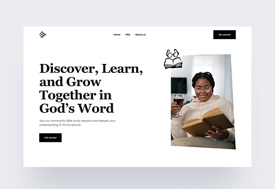 Bible study hero section branding graphic design product design ui uiux ux web design