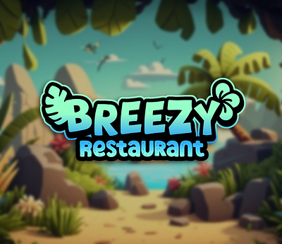 breezy restaurant logo design graphic design logo