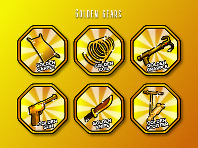 golden gears gamepasses animation graphic design illustration vector