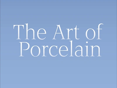 Porcelain Festival - Typography branding graphic design