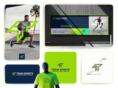 Team Sports - Visual Identity arrow logo branding graphic design logo logo brand logo design logo grid modern logo monogram logo sport brand sport logo t logo visual identity