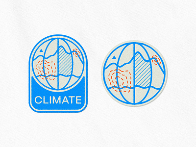 Climate Patch badge branding climate earth globe logo outdoors patch sustainable topographic