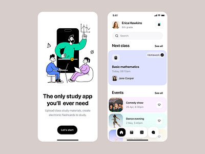 Education app android android design app app design application design design education education app figma design illustration ios ios design mobile mobile design mobile illustration ui ui design ux ux design