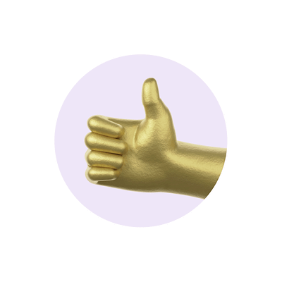 Gold/Silver Thumbs Up! 3d art 3dmodel blender blender3d blender3dart design ui